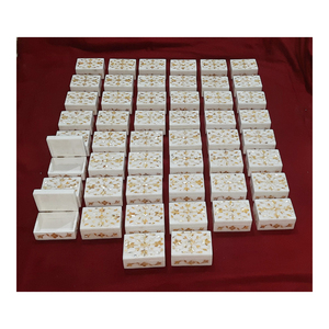 Premium Quality Marble MOP Inlaid Box Solid Surface Of Marble Mother Pearl Chocolate & <b>Candy</b> Essential Stash Marble Box For Sale - Product Image 1