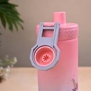 Botella de Agua de Plástico PP Pastel Dream con Cuerda, Tapa Rosada con Bisagras, Accesorio Personalizado para Camping - Product Image 4