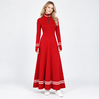 Robe pull en coton à manches longues pour femmes, de haute qualité et tendance