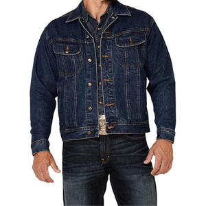 Men's Regular Fit Winter Light Denim Trucker <b>Jackets</b> 100% Cotton Windproof Button <b>Fleece</b> <b>Lining</b> Street Fashion Style - Product Image 1