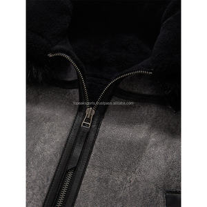 2026 OEM Latest Design Custom Made Genuine <b>Shearling</b> Leather <b>Jacket</b> For Men's High Quality Low Moq Heated Fashion <b>Bomber</b> <b>Jackets</b> - Product Image 4