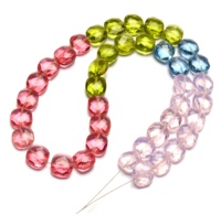 Perles de quartz facettées multicolores de 8 mm, brin de 14 pouces, pierres précieuses œil de tigre et agate certifiées par un tiers pour la fabrication de bijoux