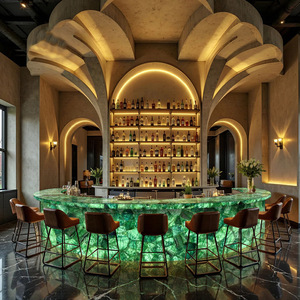 Table à manger en pierre de fluorite verte personnalisée, faite à la main, écologique, mobilier de luxe moderne pour les célébrations de Diwali - Product Image 3