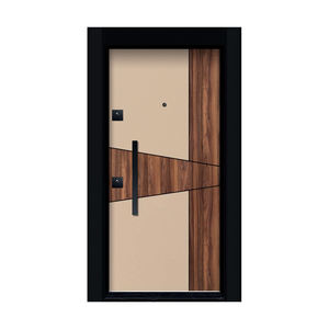 Porte d'entrée en bois de luxe moderne avec un design géométrique unique pour l'architecture haut de gamme - Product Image 5