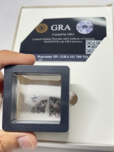 Pierre de moissanite ronde de 3-18 mm, taille DEF VVS, créée en laboratoire, avec jeu de couleurs/effet de feu et 0,1-4 carats - Product Image 3