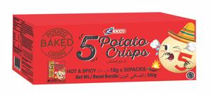 Kicco 5 chips de pommes de terre 18g tranches minces de craquelins emballage en carton en vrac marque de vente chaude pour l'exportation fournisseur en Malaisie - Product Image 5