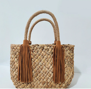 2023 nouvelle tendance correspondant sac à main tissé à la main sacs de paille personnalisés dames épaule paille sacs à main produits en gros - Product Image 2
