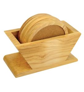 Vente en gros, rond, carré, fin, naturel, en hêtre, bambou, acacia, noyer, pot à boisson, thé, café, sous-verre - Product Image 3