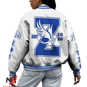 Novedad 2025: Camisa de Béisbol de Invierno para Mujer, Estilo Casual, Estampada con Rayas, Cierre de un Solo Botón en la Parte Delantera, 100% Algodón, Sorority Zeta Phi Beta - Product Image 2