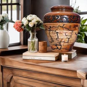 Urna de cremación para hombre de madera para cenizas de adultos Ceniza humana Entierro personalizado para urna para papá - Product Image 4