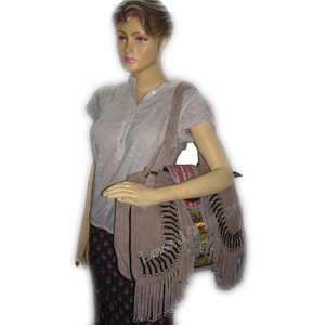 Vibrant Bohemian Cotton Women's <b>Messenger</b> <b>Bag</b> Large Capacity Zipper Closure Portable Everyday Ethnic Tribal Embroidery Detailed - Product Image 2