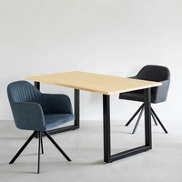 Pieds de table réglables en hauteur en acier inoxydable avec couleur personnalisée pour usage domestique ou professionnel, revêtement poudré noir