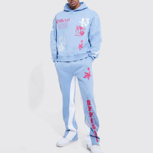 Traje de chándal apilado para hombre de estilo único de la mejor calidad Venta en línea de manga larga con capucha y pantalón Conjunto de venta en línea para hombre - Product Image 1