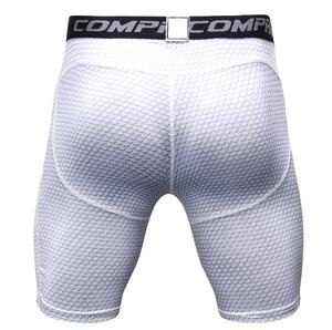 Top Selling Custom Logo <b>Men</b> Mid Waist Solid <b>Compression</b> <b>Shorts</b> OEM Nylon/Spandex Workout <b>Shorts</b> - Product Image 3