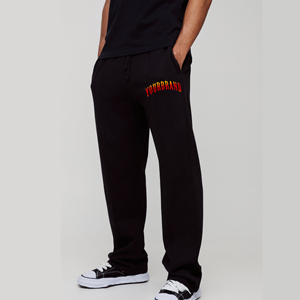 Pantalones acampanados transpirables para hombre, pantalones casuales de pierna ancha, tela de mezcla de algodón, material suave y ligero, ideal para climas cálidos - Product Image 1