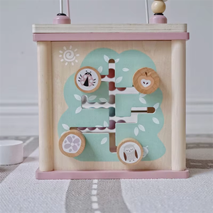 Multi-funzionale Montessori Bead Maze costa in legno <span class=keywords><strong>giocattolo</strong></span> di forma di corrispondenza educativo legnoso giocattoli Puzzle per bambini - Product Image 5