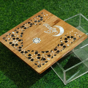 Caja de Almacenamiento de Alimentos Hecha a Mano con Nácar y Laca de Madera, Contenedor Decorativo Elegante para Frutos Secos, Chocolates, Decoración del Hogar - Product Image 1