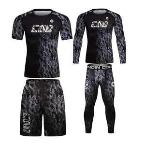 T-shirt de compression personnalisé OEM pour hommes, séchage rapide, UPF50, respirant, rashguard de gym BJJ MMA à manches longues - Product Image 1