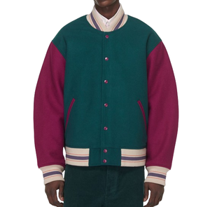 Custom Varsity Jacket invierno de alta calidad Patchwork Color Universidad béisbol Letterman lana Varsity chaqueta para los hombres - Product Image 3