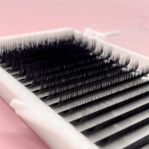 Cils de base pointus fibre PBT coréenne nouveauté accepter la personnalisation Extensions de cils à boucle complète vison Ultra foncé - Product Image 2