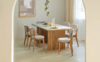 Mesa de Comedor Plegable Portátil de Lujo Moderno de Alta Gama, con Cubierta de Madera Maciza y Mármol, Resistente y Duradera, de Primera Calidad, para Comedor u Hotel, 10 Personas