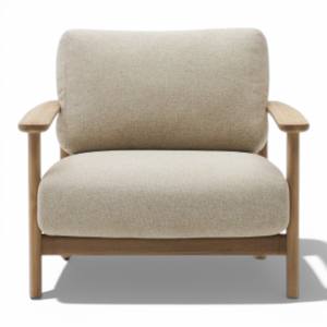 Conjunto de Sofás de Jardín Contemporáneos para Exteriores con Estructura de Teca y Cojines de Tela - Duradero y Ecológico para Apartamentos y Parques - Product Image 3