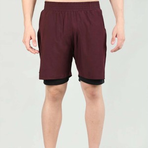 Vente en ligne Short de course de sport de taille moyenne en maille respirant et écologique à double couche à séchage rapide pour homme High Street - Product Image 6