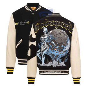 Vestes pour hommes, veste de baseball de luxe Anime Varsity, veste d'hiver personnalisable en laine, streetwear, logo sur le devant, veste de baseball Anime Varsity - Product Image 1