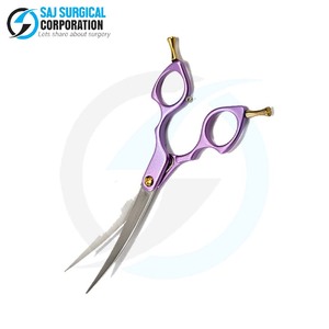 Ciseaux de rasoir ergonomiques pour animaux de compagnie poignée souple caoutchoutée en acier allemand pour un toilettage sans fatigue toute la journée - Product Image 4