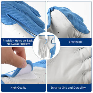 Gants de golf en peau de mouton respirants, coupe décontractée, faciles à porter en extérieur, impression personnalisée du logo et de la taille, port régulier, les mieux notés - Product Image 4