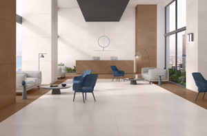 Loira Grev Moderne 80x160cm Finition brillante-sans fin Carreaux de sol en porcelaine Glaçure métallique Imitation Utilisation intérieure Centre commercial Salle à manger - Product Image 5