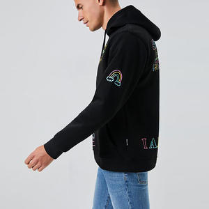 Sweats à capuche unis en polaire avec logo personnalisé Vente en gros de pulls à capuche personnalisés de couleur bon marché pour hommes - Product Image 2