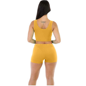 Conjunto de shorts de yoga para mujer de algodón de primera calidad, 2 piezas, ropa deportiva sin costuras, bra y shorts en diferentes tallas - Product Image 4
