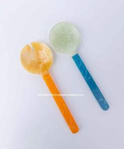 Juego de servidor de ensalada de resina ecológica hecho a mano, elegante cuchara, tenedor, Apto para lavavajillas, vajilla duradera para el hogar, comedor, Hotel - Product Image 4