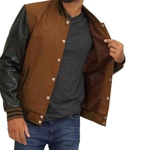 OEM Custom Quality Oversized <b>Yellow</b> Black Color Varsity Jacket Streetwear Embroidery Letterman Jacket for Men - Product Image 2