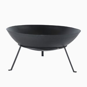 Cuenco de fuego al aire libre para quemar madera con soporte, pozo de fuego de hierro de metal desgastado con soporte - Product Image 3
