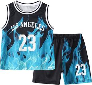 Ensemble de shorts de sport pour garçons, 6 pièces, ensemble de maillot de sport et de shorts de basket-ball - Product Image 1