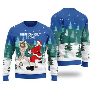 Pull de Noël moche unisexe grande taille pour femmes saison d'hiver OEM fabricant adulte vente en gros en nylon/acrylique logo avant - Product Image 2