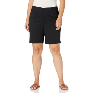 Shorts amples pour femmes en cuir baggy à jambe large de couleur unie à taille haute à la mode - Product Image 4