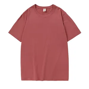 Venta al por mayor 100% algodón camiseta de los hombres logotipo personalizado diseño en la parte delantera liso estilo casual camiseta de talla grande - Product Image 6