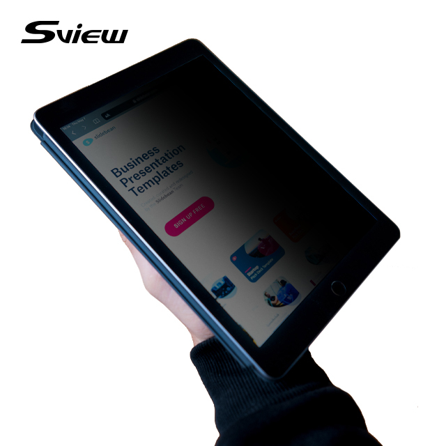Sview 2-Way Anti-Spy Blue Light Cut High Transparent Bubble-Free Privacy Filter Eye Protection PET 2.5D Radian Screen Protector