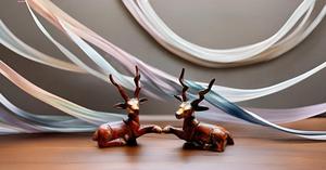 Estatua de ciervo de animales salvajes, escultura rústica de cabaña para decoración de cabina, diseño Art Deco, figuritas de animales del bosque, ilustraciones coleccionables - Product Image 5