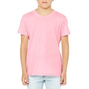 เสื้อยืดผ้าฝ้ายคอมบ์สำหรับเด็กเสื้อแขนเสื้อพิมพ์ลายสีพื้นสำหรับฤดูร้อนโลโก้100% ออกแบบได้ตามที่ต้องการ - Product Image 4