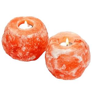 Hand Carved OEM Natural Himalayan Salt Tea Light Natural Crystal <b>Pink</b> Salt <b>Candle</b> Holder for Home Decoration Tealight Holder - Product Image 4
