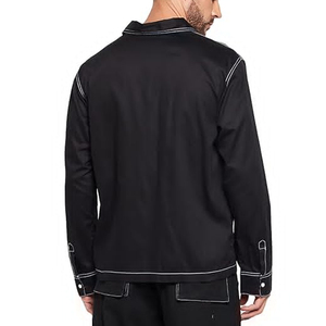 Veste en jean rembourrée, écologique, respirante, chaude, décontractée, pour homme et femme, style vintage, denim délavé, boutons - Product Image 3