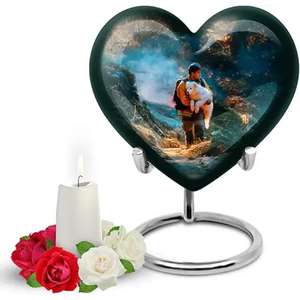 Ataúd de aluminio y latón grande personalizado para cremación de mariposas para mascotas adultas urna funeraria hermosa para almacenamiento de restos de cenizas humanas bajo - Product Image 3