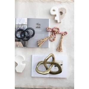 Sculpture abstraite en or, objet d'art moderne pour la décoration de la maison ou du bureau - Product Image 5