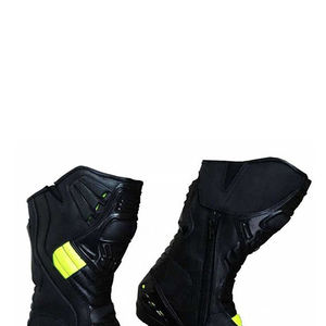 Chaussures de moto en cuir de taille personnalisée unisexe fabriquées par des experts vêtements de sport de course de haute qualité Protection supérieure coupe-vent - Product Image 3