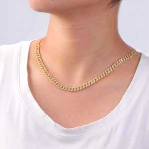 Nuevo Collar de Plata de Ley 925 Chapado en Oro con Diamantes Estilo Hip Hop para Hombre y Mujer, Venta al Por Mayor de Fábrica - Product Image 2
