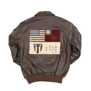 <b>Men</b> Custom Leather Flight <b>Jacket</b> with Classic Style and Embroidered Patches - Perfect for Fashion and Functionality - Product Image 2